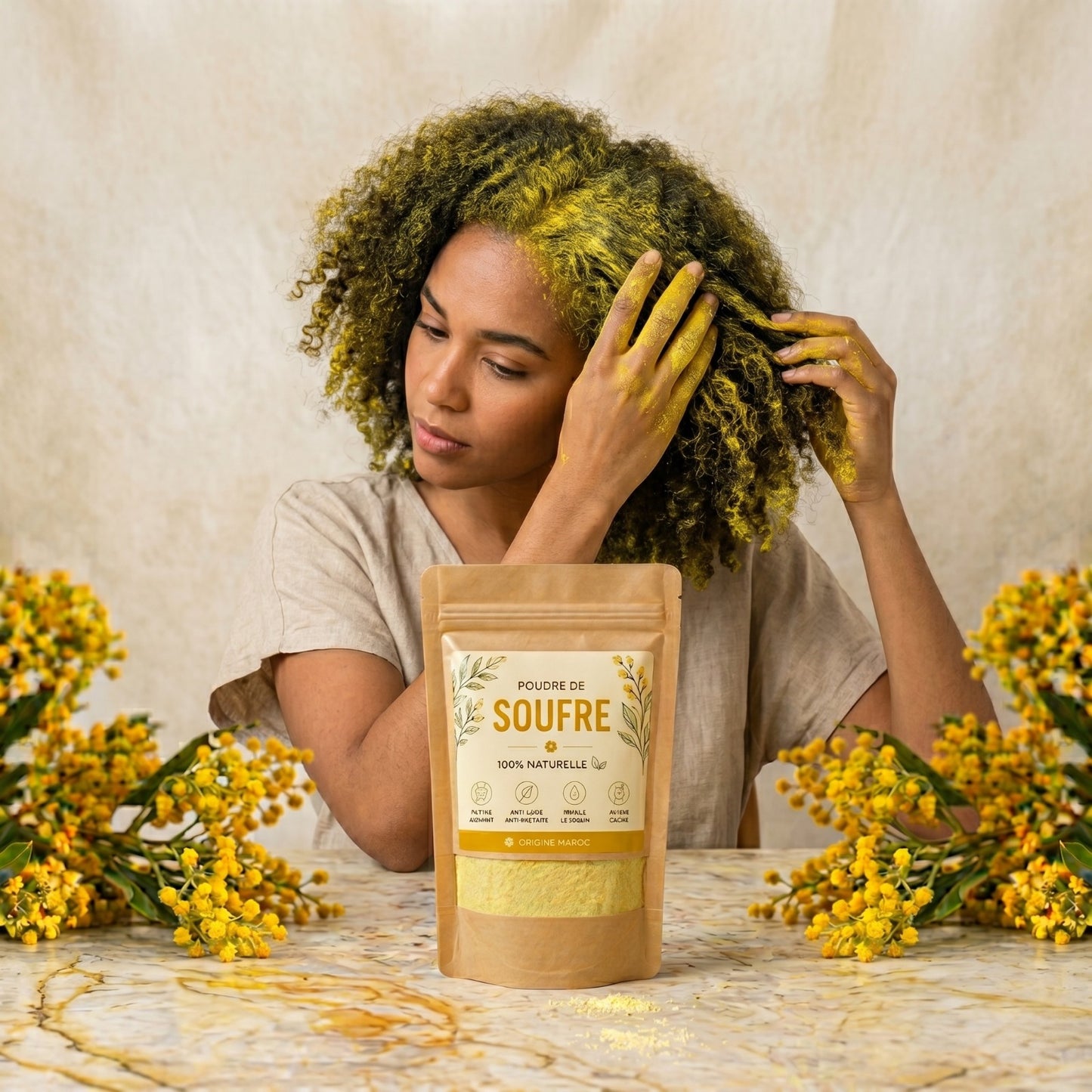 🟡 Poudre de Soufre – Soin purifiant anti-imperfections 100g